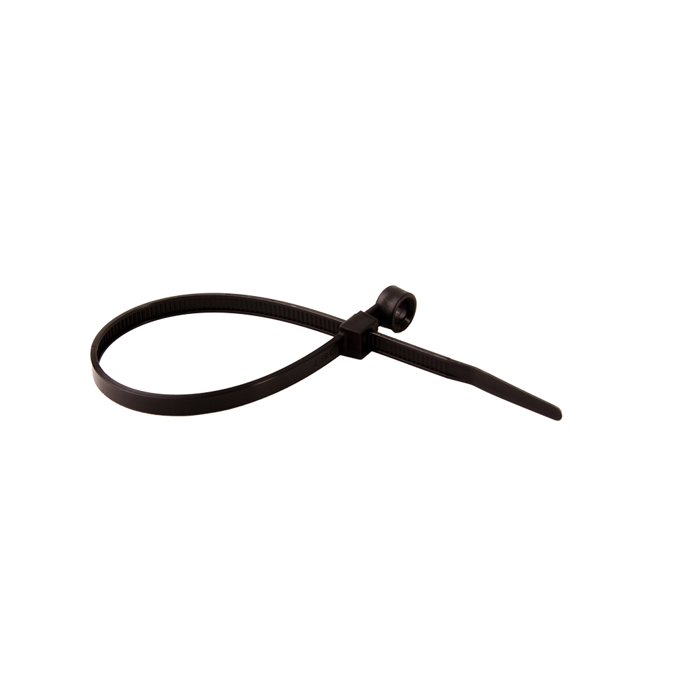 Cable Tie, Nylon, Blk., 7in.