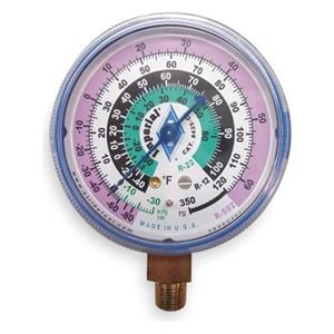 Imperial Tool 425CB Gauge, 2-1/2 Inch Diameter, Low Side, Blue, 350 psi