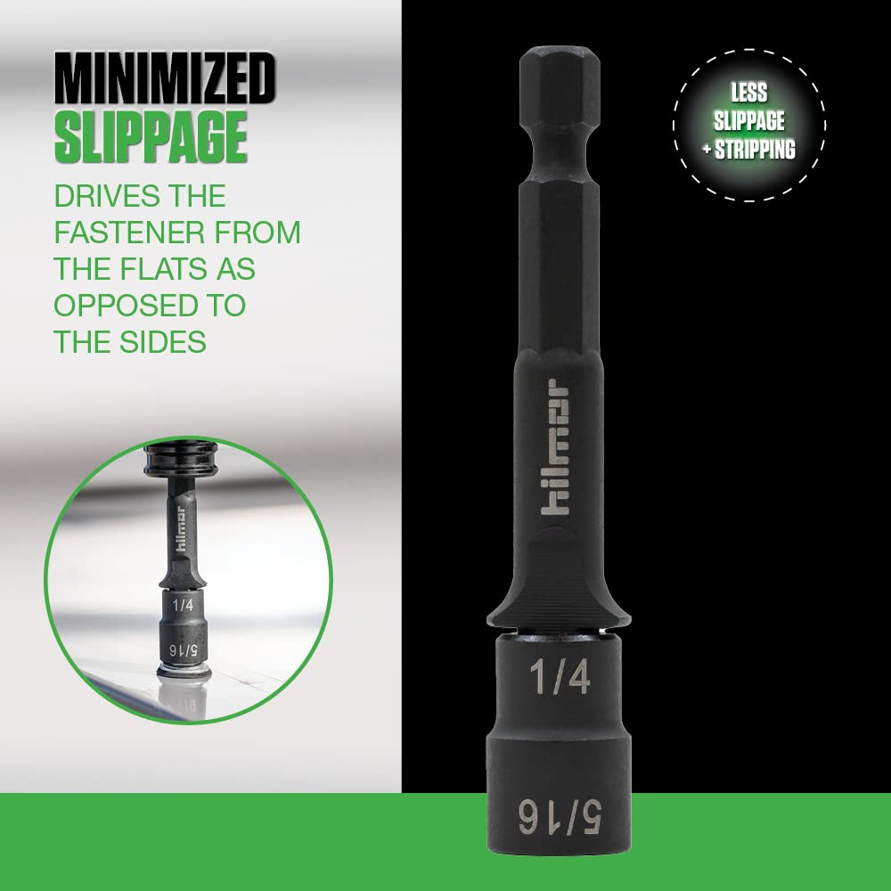 Hilmor 1/4 & 5/16 Reversible Magnetic Nut Driver, 3-Pack