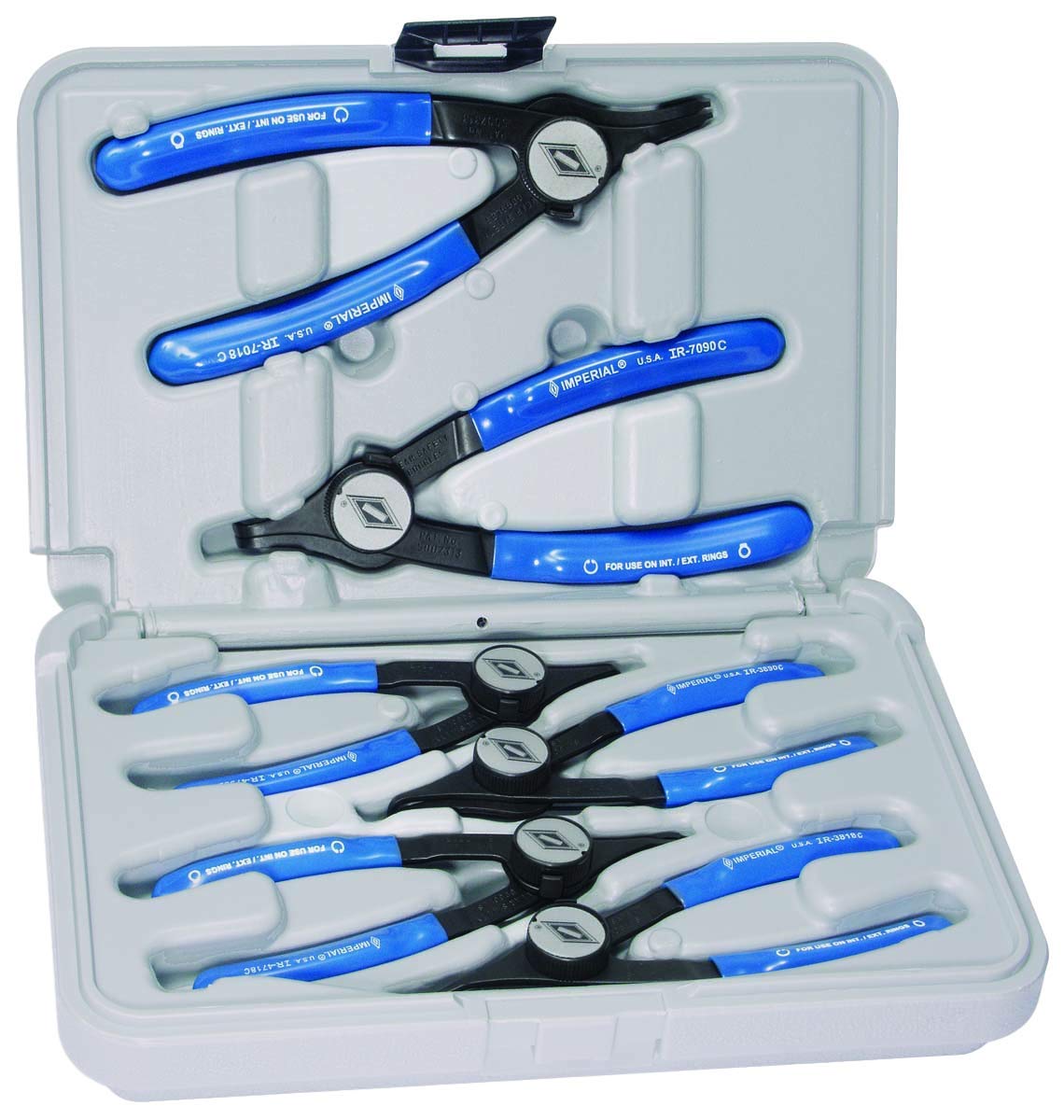 Imperial Tool Cam-Lock Fixed Tip Convertible Retaining Ring Plier Kit