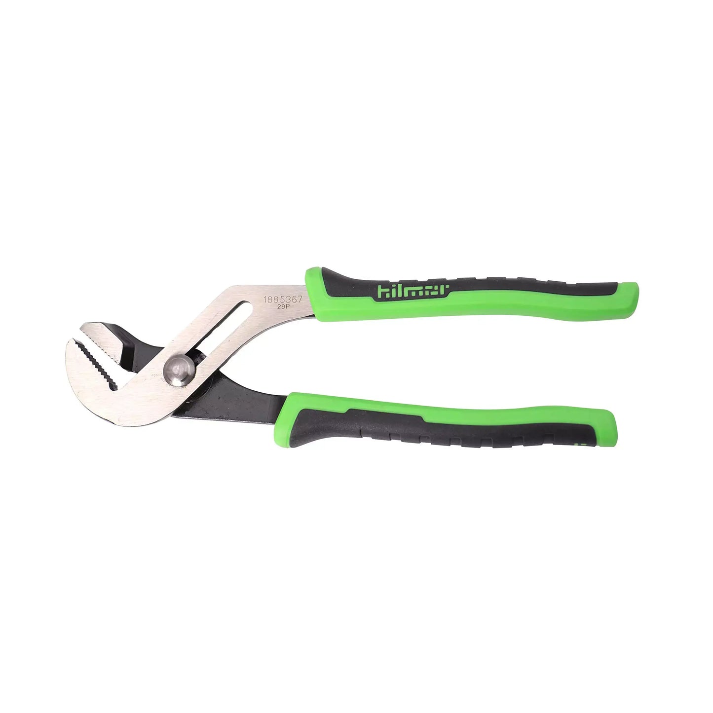 Hilmor 10" Tongue & Groove Plier with Rubber Handle Grip, Black & Green, GJP10 1885367