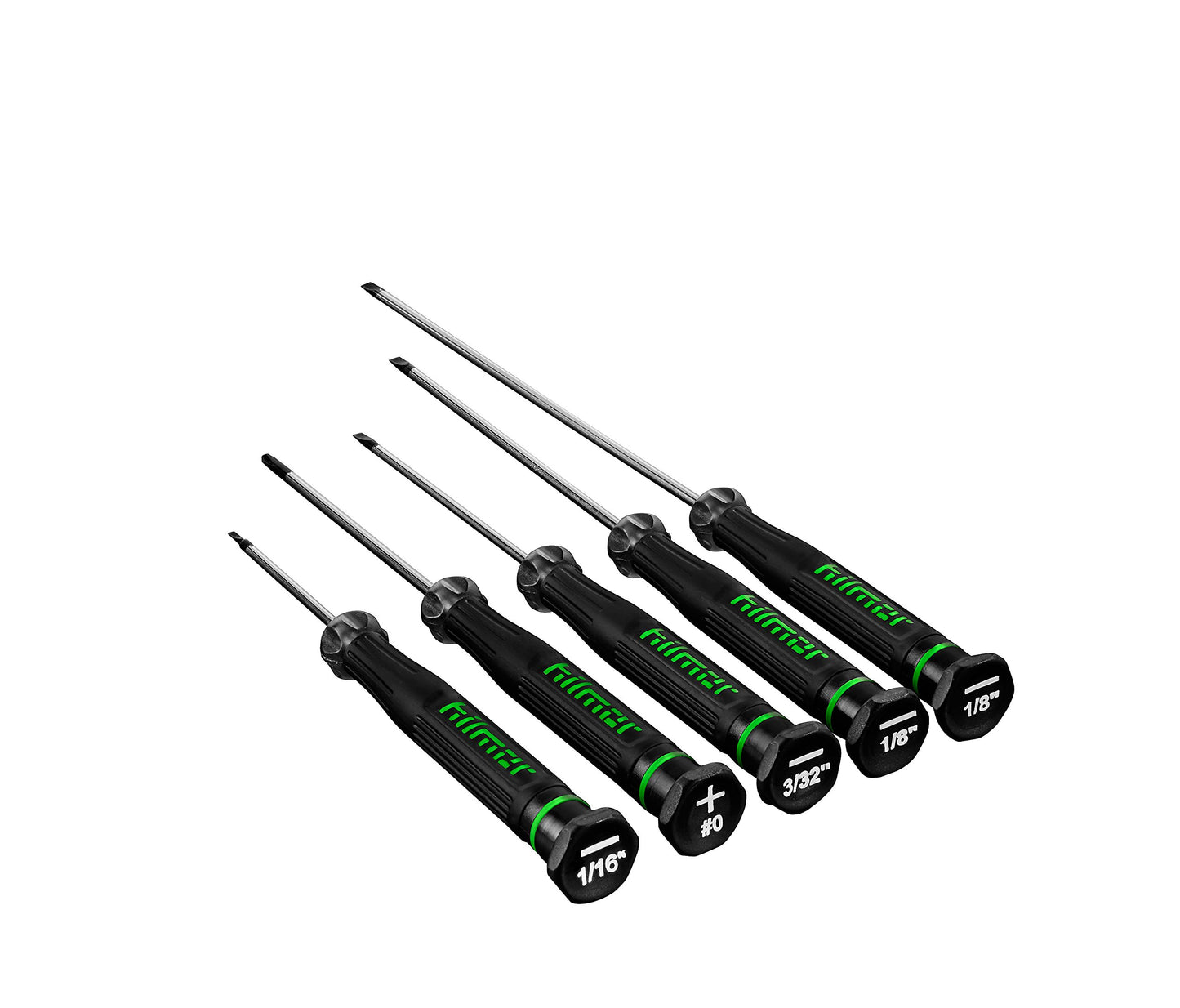Hilmor Precision Screwdriver Set with Storage Pouch, Black & Green, SDPS 1891089