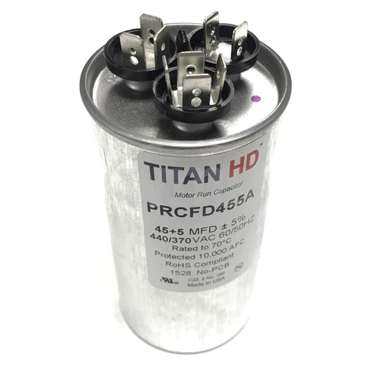 Titan HD 45+5MFD, 440370V, Round Capacitor