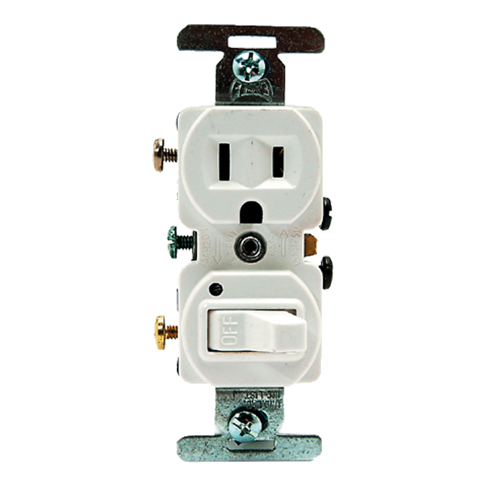 Outlet,W/Swch,White,120v,10/bx