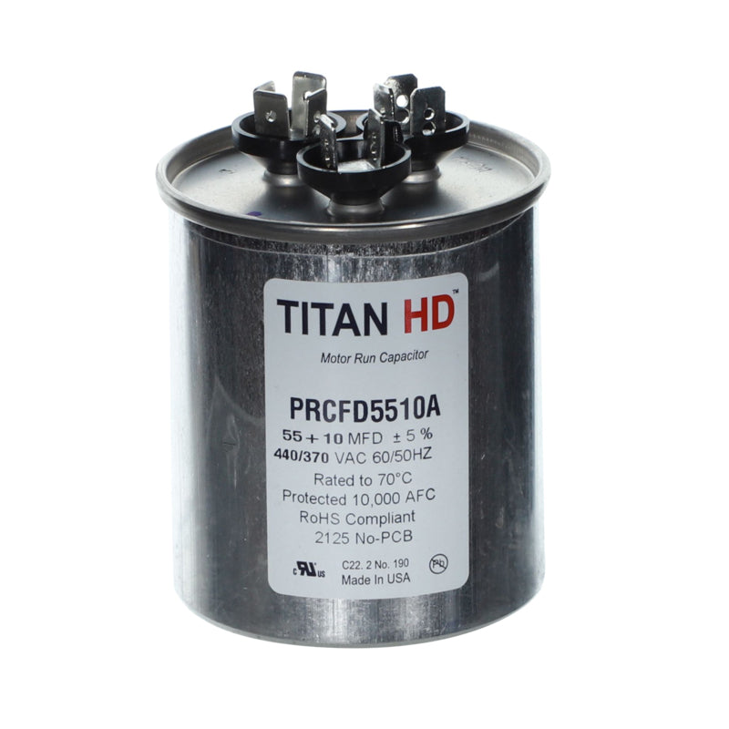 TITAN HD 55+10MFD,440/370V,Rnd
