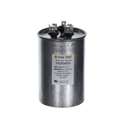 40+7.5 MFD 440/370V ROUND