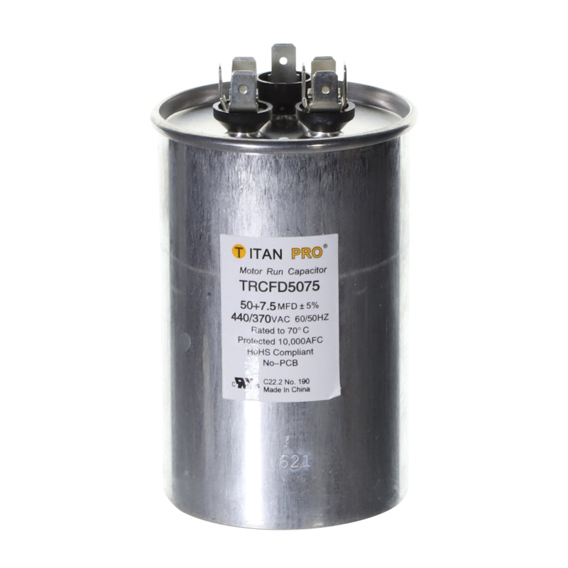 50+7.5 MFD 440/370V ROUND