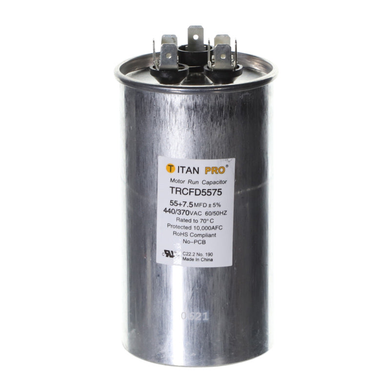 55+7.5 MFD 440/370V ROUND
