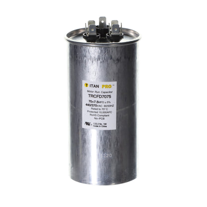 70+7.5 MFD 440/370V ROUND