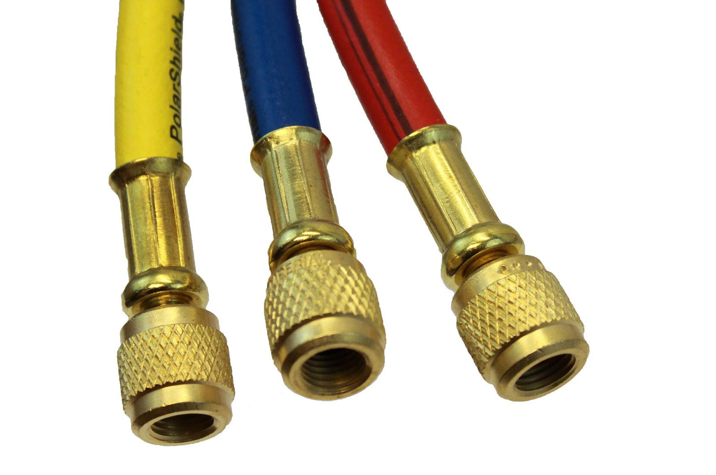 Imperial Tool 603MRS Premium Charging Hose with 1/4" x 1/4" Hose Connection, 3 Feet, Blue, Yellow, Red