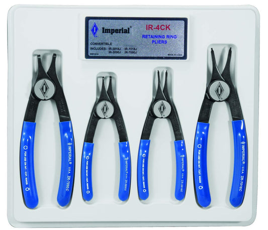 Imperial Tool Cam-Lock Fixed Tip Convertible Retaining Ring Plier Kit