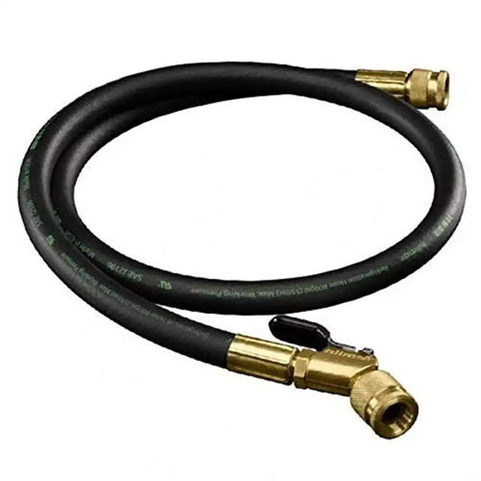 Hilmor 1935918 48" Hose with Ball Valve End Rated for 800 PSI, 3/8" Vacuum, Black