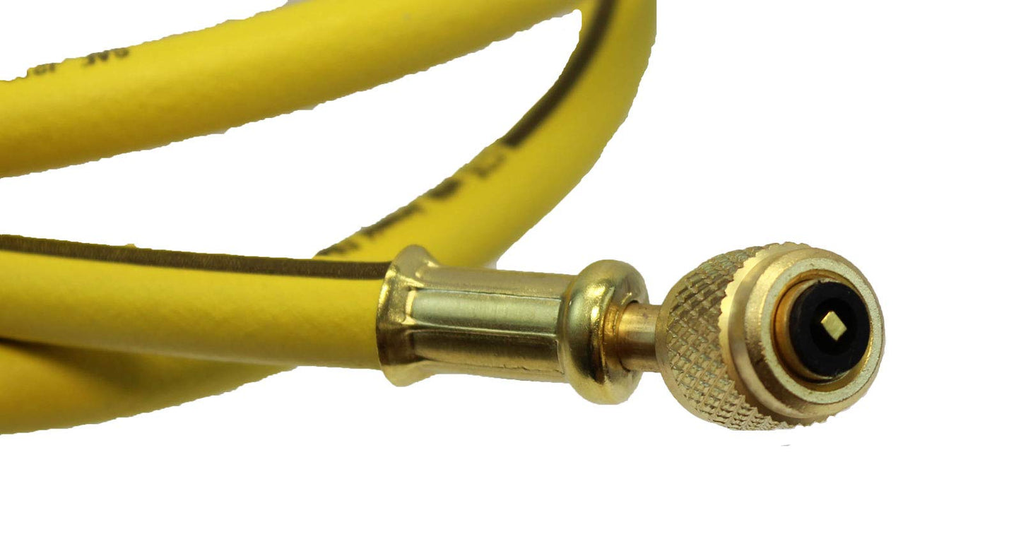 Imperial Tool 812MRY Hi-Performance Polarshield Charging Hose with Standard 1/4" Fittings, 12 Feet, Yellow