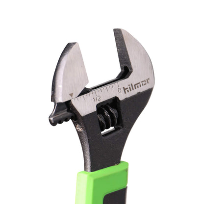 Hilmor 6" Adjustable Crescent Wrench with Rubber Handle Grip, Black & Green, AW6 1885369