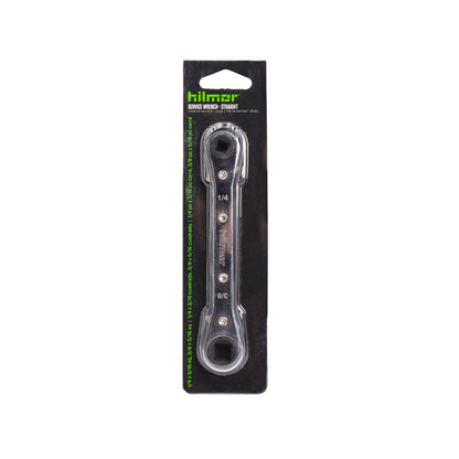 Hilmor Straight Service Racheting Wrench 1/4", 3/16", 3/8", 5/16" Square Hex, SWS 1839042