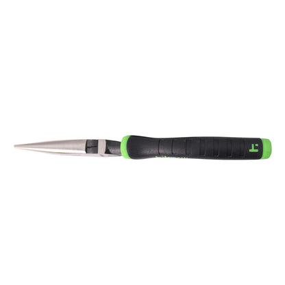 Hilmor 8" Long Nose Pliers with Rubber Handle Grip, Black & Green, LNP8 1885398