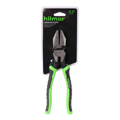 Hilmor 8-1/2" Lineman's Pliers with Rubber Handle Grip, Black & Green, LP85 1885399