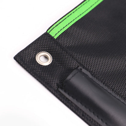 Hilmor Zipper Pouch, Waterproof Storage Bag for Small HVAC Tools & Accessories, Black & Green, ZP 1839081