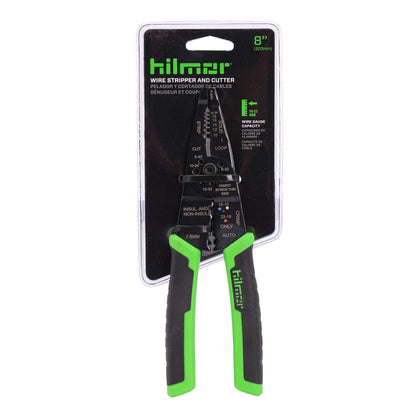 Hilmor 8" Wire Stripper with Rubber Handle Grip, Black & Green, WS8 1885424