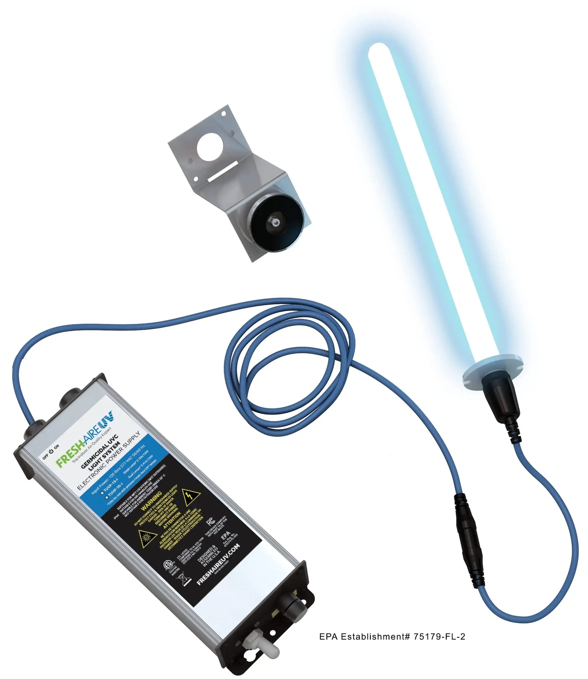 Germicidal ultraviolet light top system