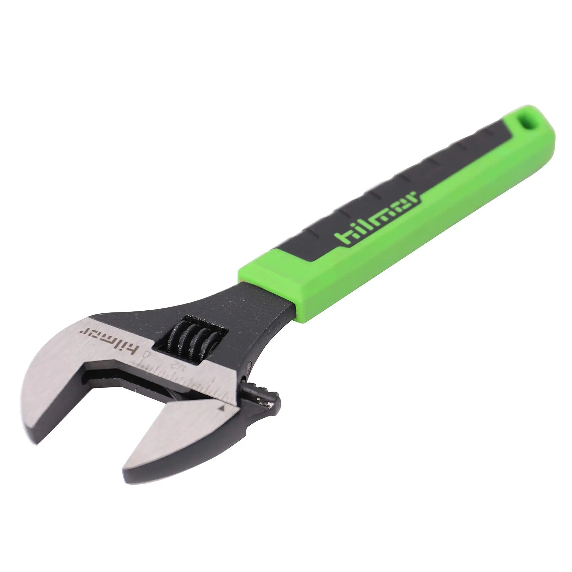 Hilmor 10 Adjustable Crescent Wrench with Rubber Handle Grip, Black & Green, AW10 1885421 Fifth