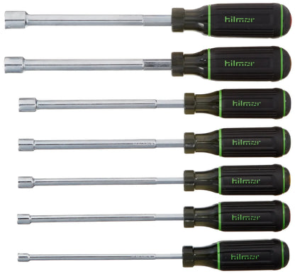 Hilmor 1839075 6" Shaft Magnetic Nut Driver 7 Piece Set