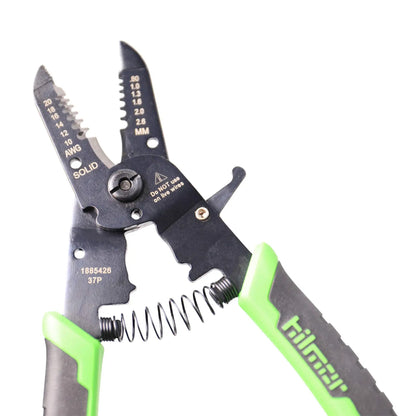 Hilmor 7 Wire Stripper with Rubber Handle Grip, Black & Green, WS7 1885426 Eighth