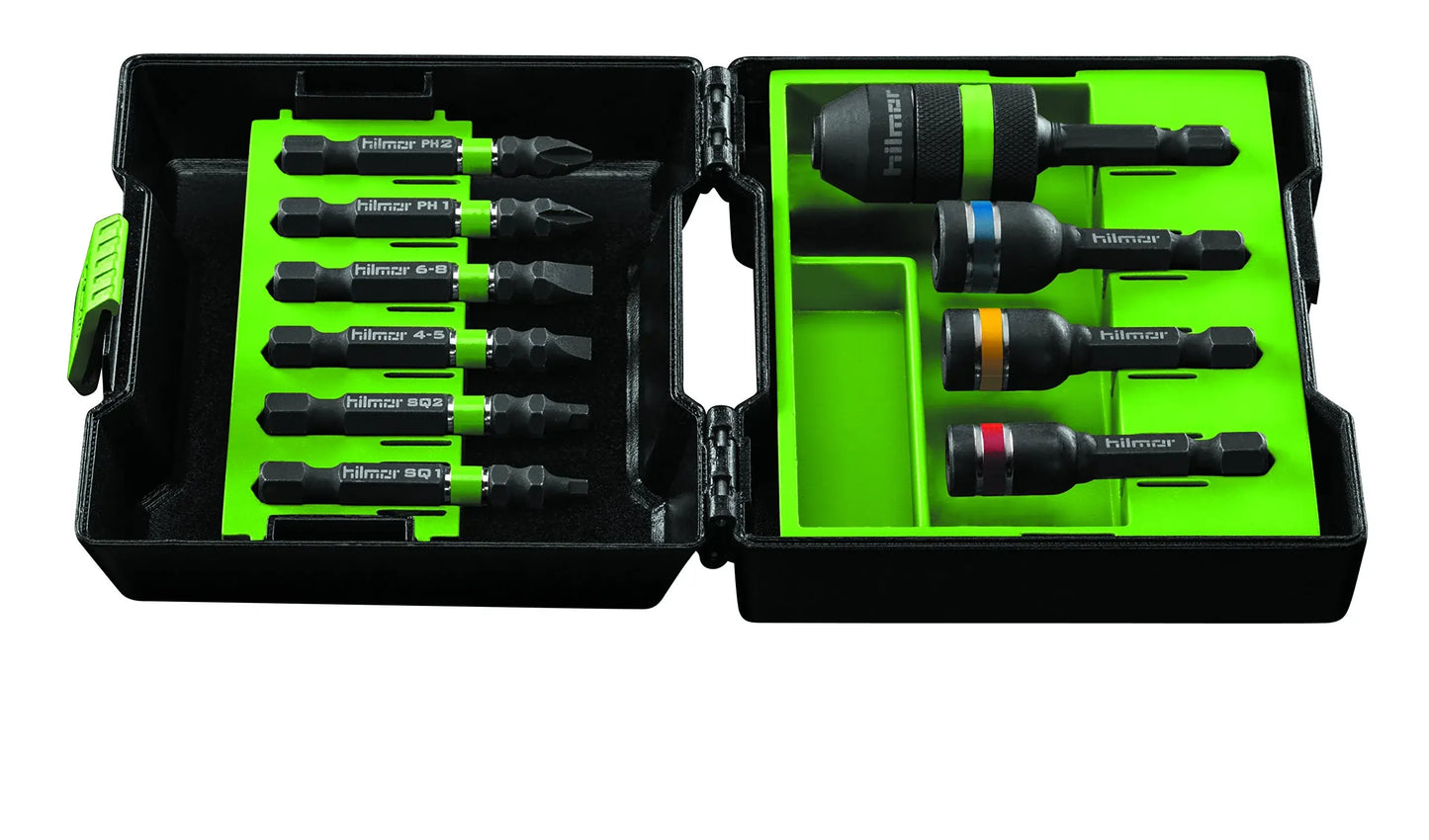 Hilmor Fast Connect Screwdriver Bit Set, 10 Piece, 1937912 Second