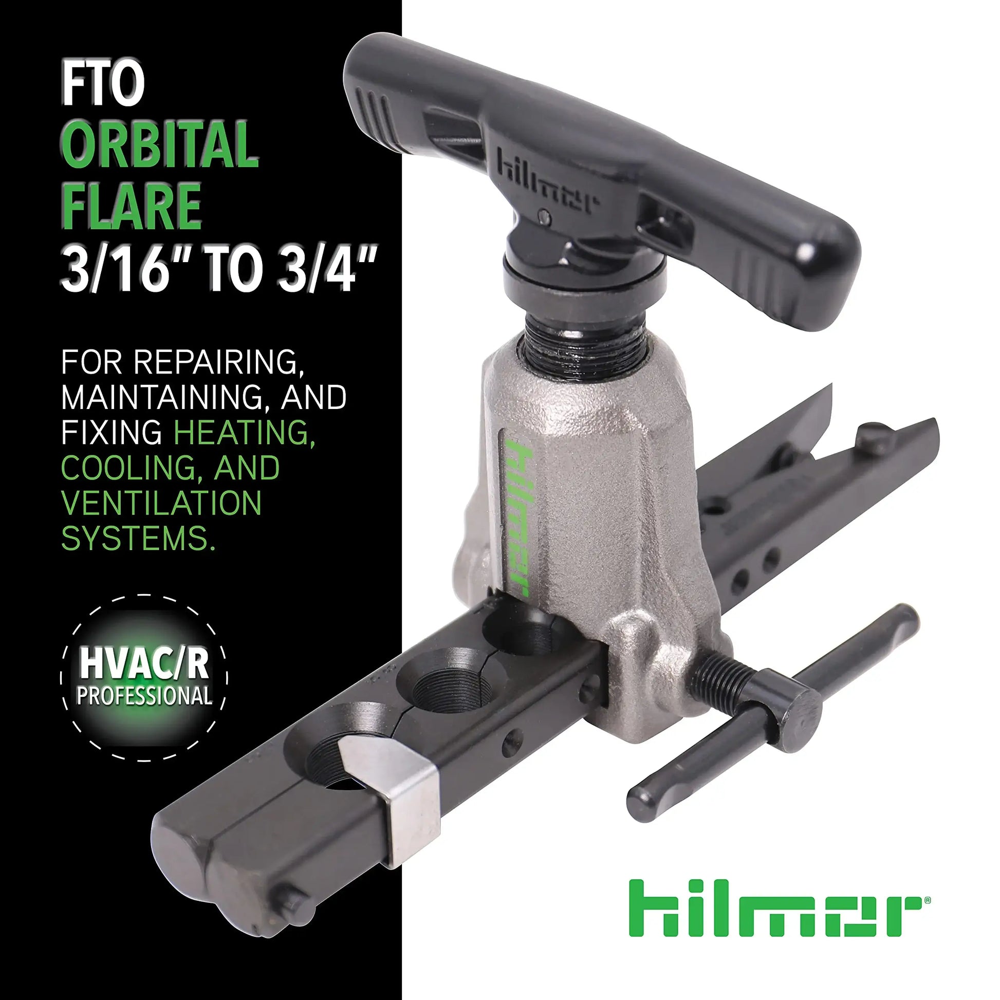 Hilmor Orbital Flare 316” - 34”, HVAC & Refrigeration Flaring Tool, Gray & Black, FTO 1838952 Seventh